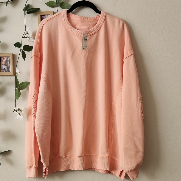 aerie Sweaters - NWT - Aerie Beach Peach Keep It Light Crochet Sweater - S